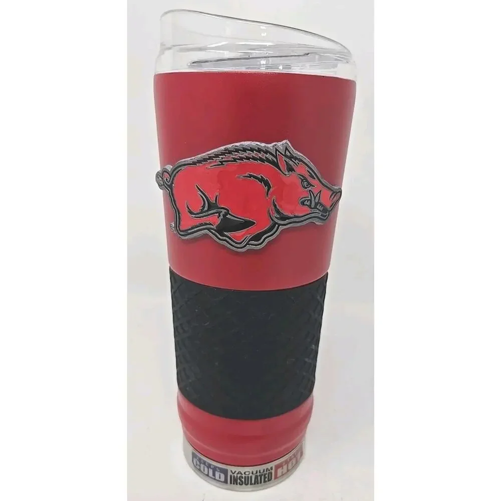 Arkansas Razorbacks Collage Stainless Steel Travel Cup‎ 24oz Clean U273